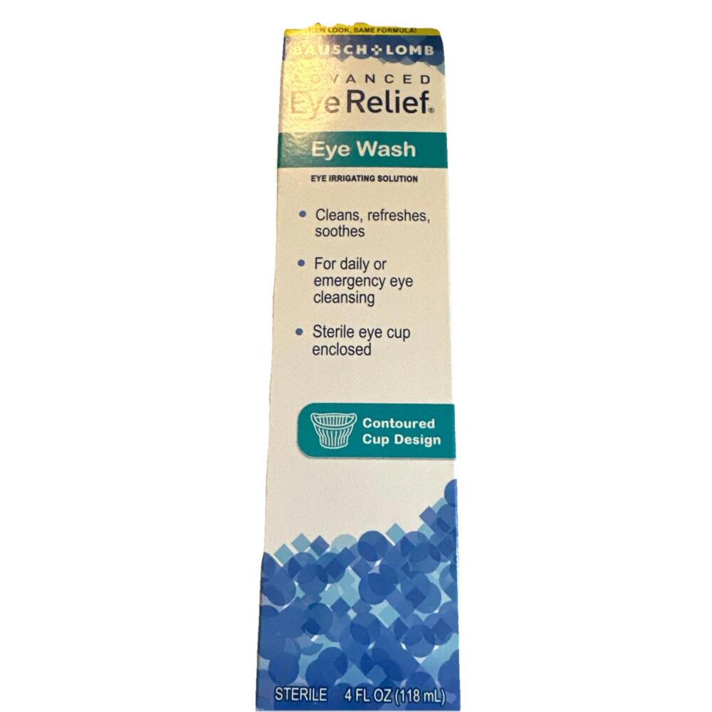 Bausch & Lomb Advanced Eye Relief Wash Irrigating Solution Cleanse Sterile 4oz